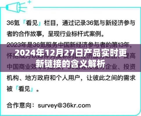 实时更新链接的含义解析及未来产品动态(2024年12月27日)